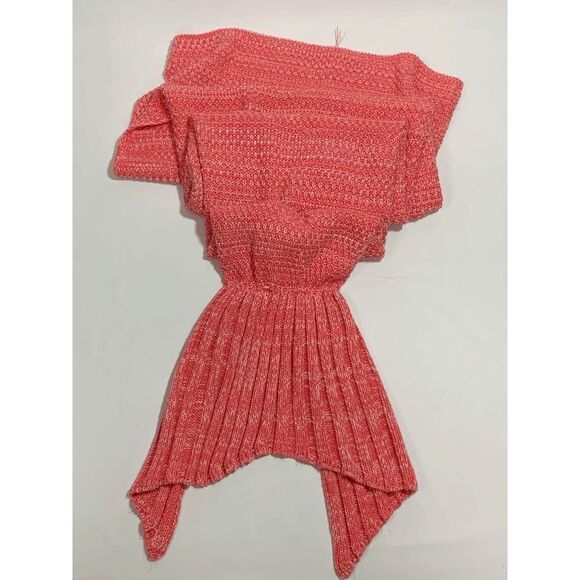 Mermaid Blanket Knitted Comfort Soft Blush Pink - Picture 1 of 3